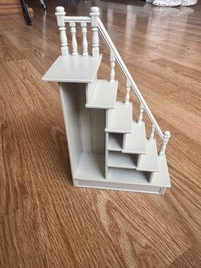 Decorative Miniature Staircase Shelf - Cream Accent